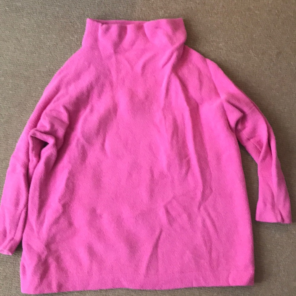 Free people pink cowl neck sweater